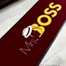 Bordo zeminli sarı logolu paspas P4932 Bordo zeminli sarı logolu paspas P4932