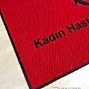 Kırmızı zeminli siyah logolu paspas P5067 Kırmızı zeminli siyah logolu paspas P5067